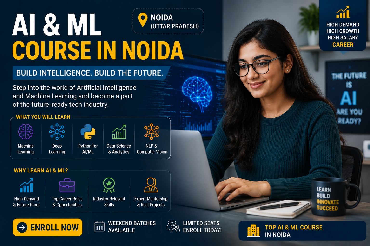 AI ML Course in Noida 2026 – Shifttotech Academy AI ML Course in Noida - Live Online Training at Shifttotech Academy